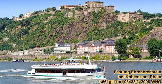 Festung Ehrenbreitstein bei Koblenz am Rhein